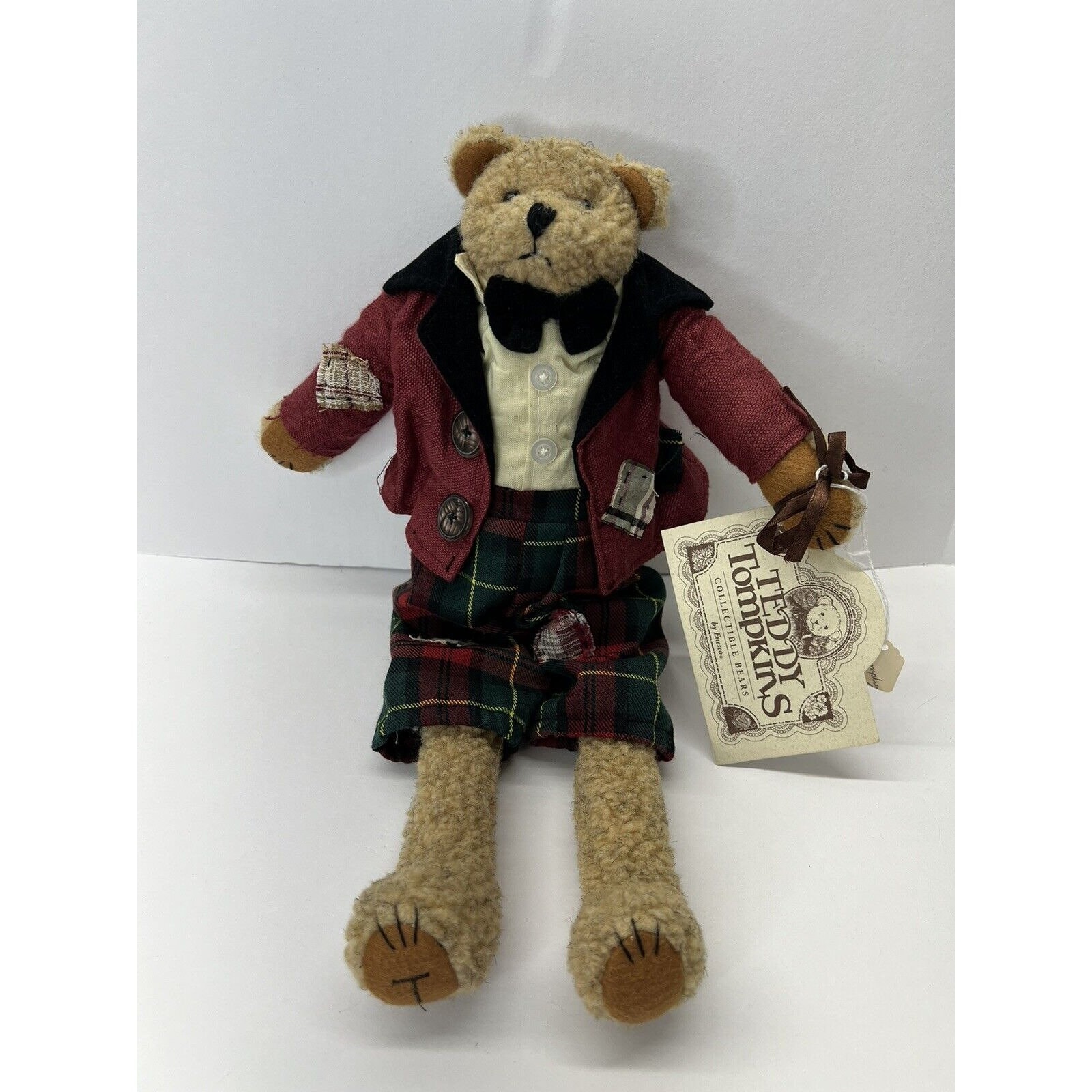 Vintage 1996 Enesco Teddy Tompkins Humphrey Bear Stuffed Animal Plush Toy Tags