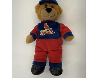 Vintage Good Stuff St. Louis Cardinals Baseball Teddy Bear Plush Doll 9”