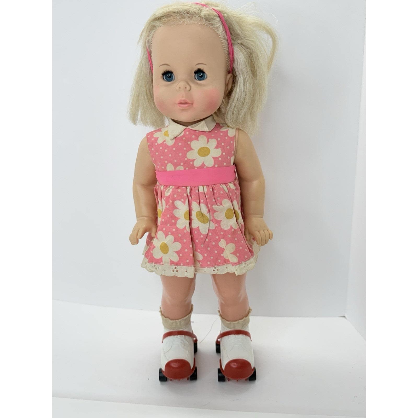 Baby First Step 1964 the Walking Doll by Mattel Mid Flower Dress