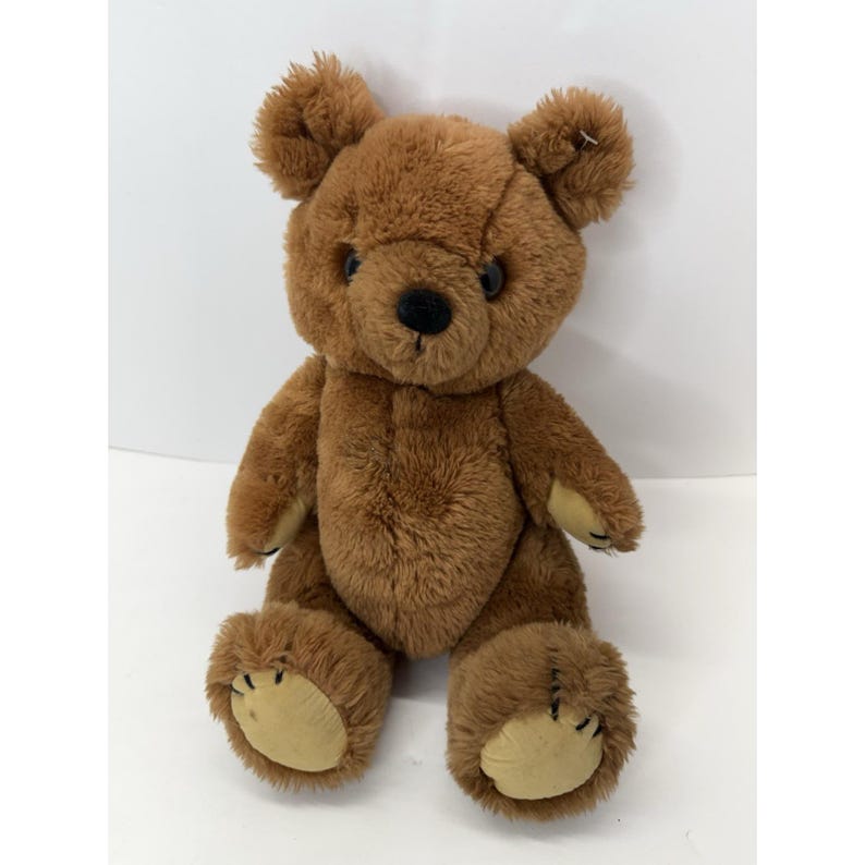 Vintage Dakin Teddy Bear Plush Stuffed Animal Brown Jointed 1981 Korea ...