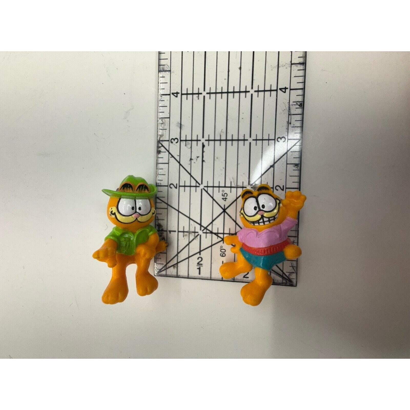 Lot of 2 Garfield Mcdonald's Happy Meal Toys 1988 Vintage PVC