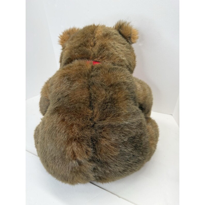 Ty Large Mcgee Brown Teddy Bear 18" Plush Red Bow Vintage Stuffed Toy ...