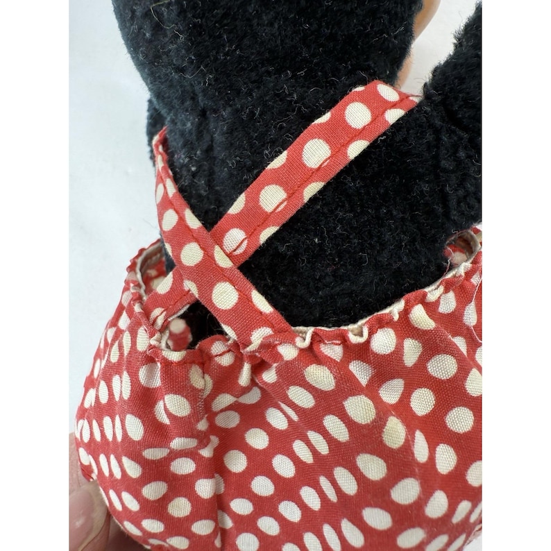 Vintage Disney Minnie Mouse Plush Doll Applause 1970s 8" Rubber Face Extra Dress image 8