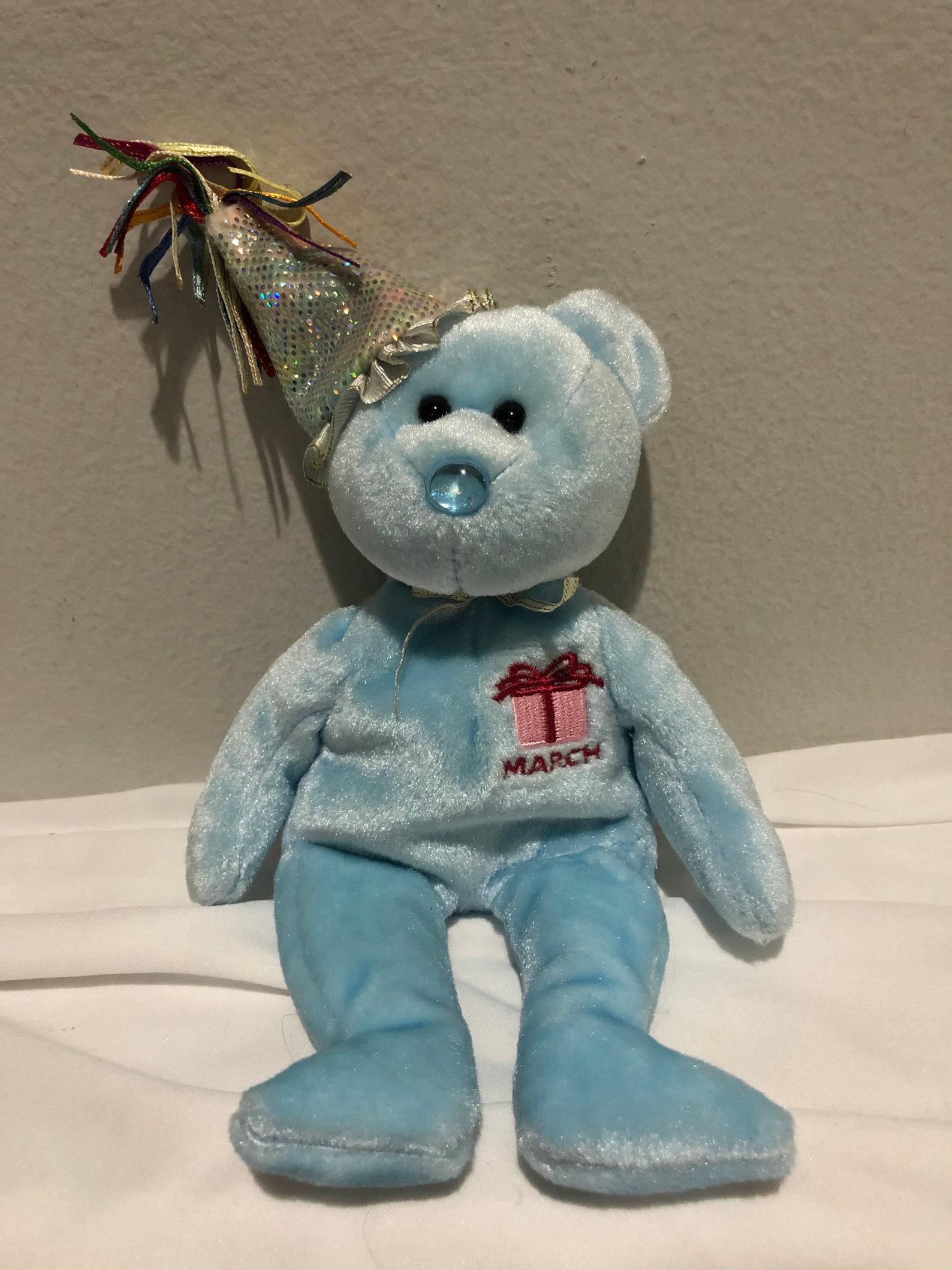 Ty Beanie Babies Choice of Birthday Bear with Party hat. Etsy Italia