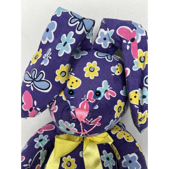 Vintage Sugar Loaf Floral Bunny Rabbit Fabric Plush Stuffed Toy 15