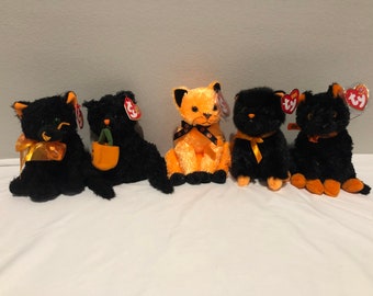 Peluche Ty Beanie Babies: Selección de gatos de Halloween