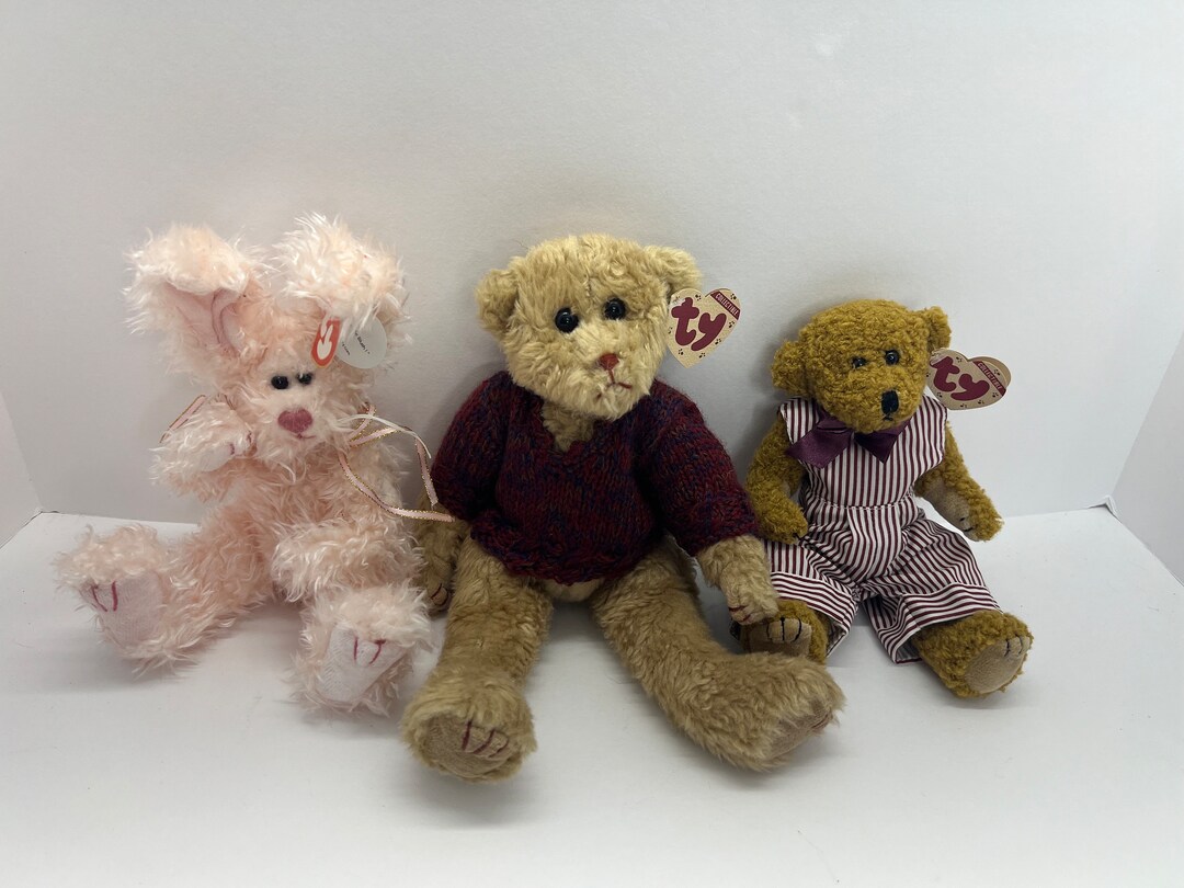 Ty Attic Treasures Choice of Blush the Bunny, Tyler the Bear, or Dexter ...