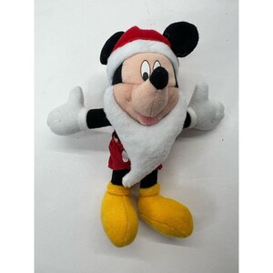 5” Tiny Mickey Mouse Santa Hat Beard Disney Applause Christmas Mouse Plush Doll