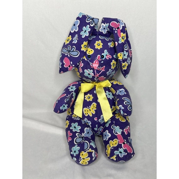 Vintage Sugar Loaf Floral Bunny Rabbit Fabric Plush Stuffed Toy 15
