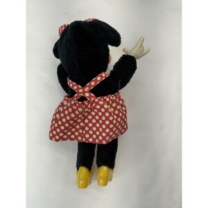 Vintage Disney Minnie Mouse Plush Doll Applause 1970s 8" Rubber Face Extra Dress image 7