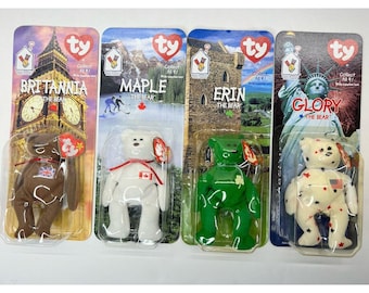 Ty McDonalds Teenie Beanie 1999 Britannia, Maple, Erin And Glory The Bears