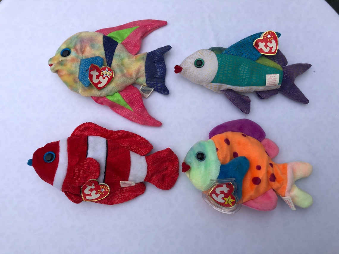 Ty Beanie Babies Choice of Fish Etsy