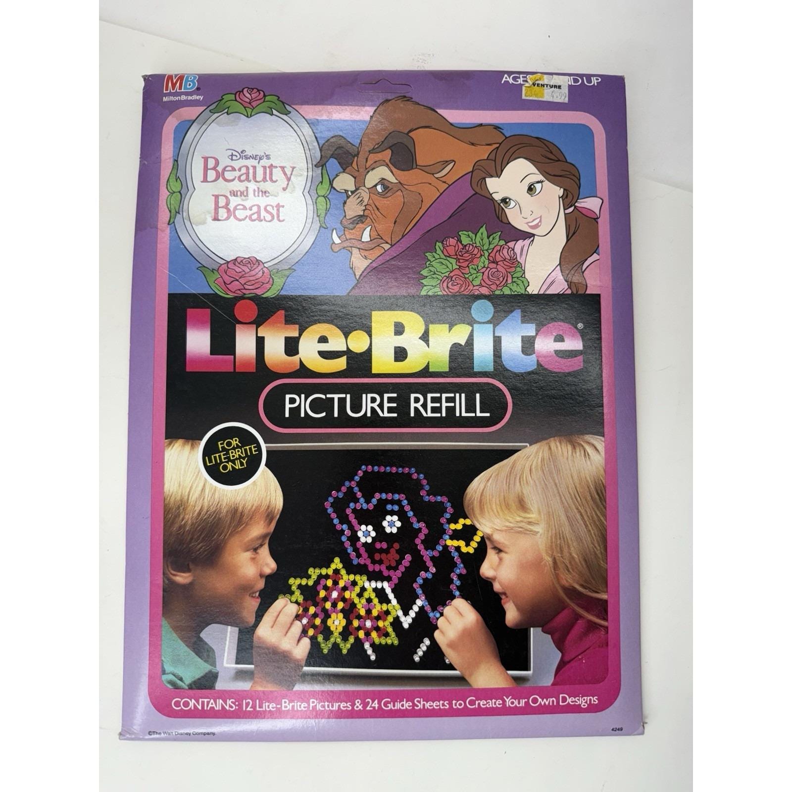 Vintage Lite Brite Disney Beauty and the Beast Picture Refill