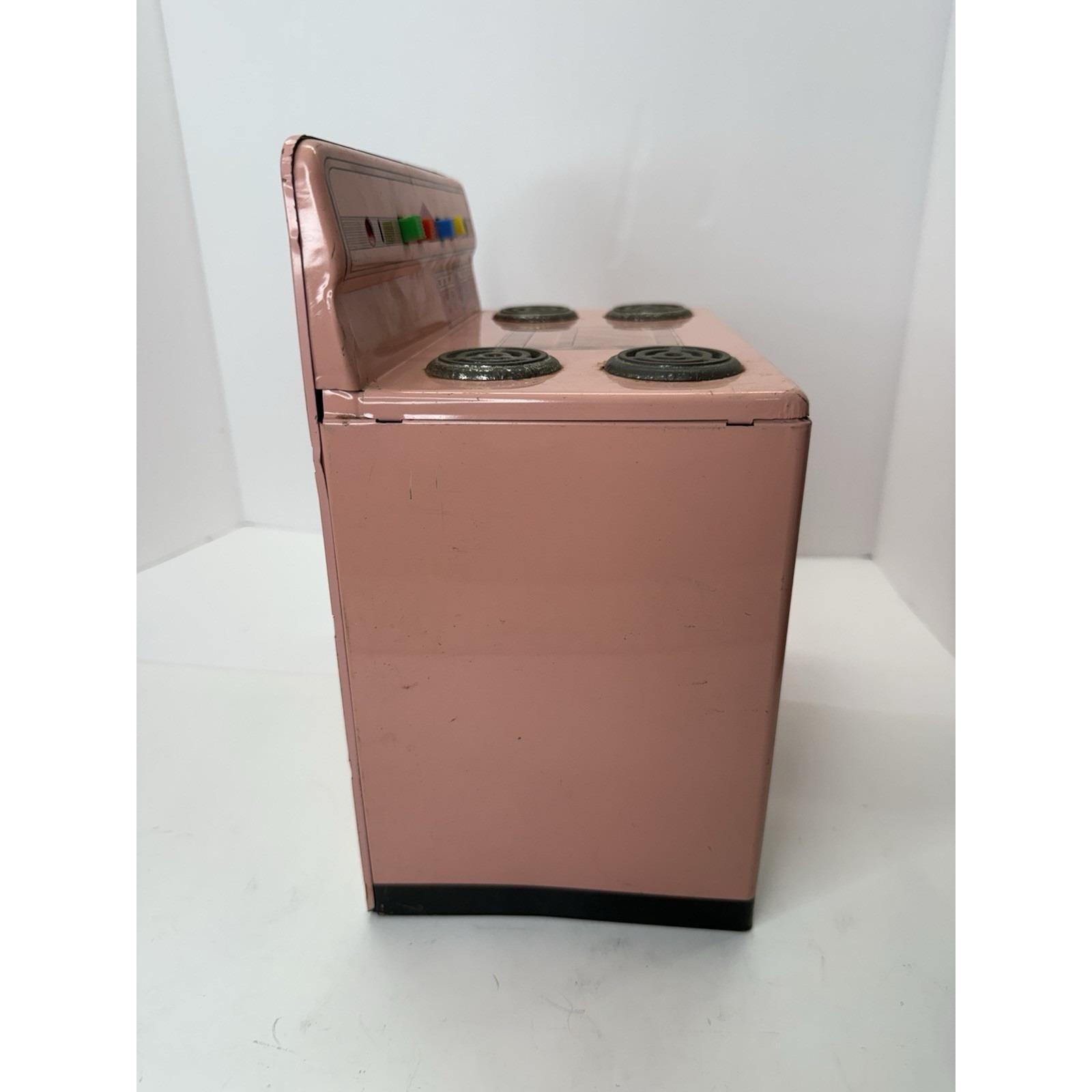 USA Vtg 1950-60s Wolverine Tin キッチンストーブ Vintage 1950s Wolverine Tin Litho Metal Pink Toy Kitchen Stove - Etsy