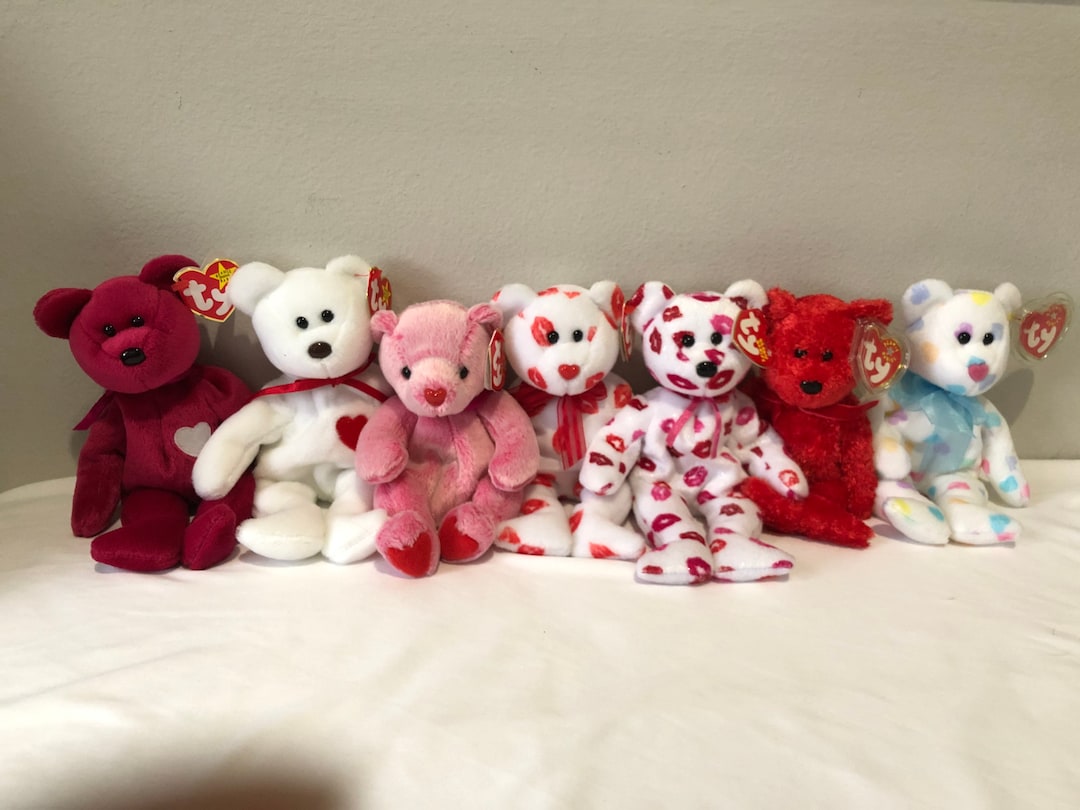 Ty Beanie Babies Choice of Valentines Day Bears Valentina, Valentino