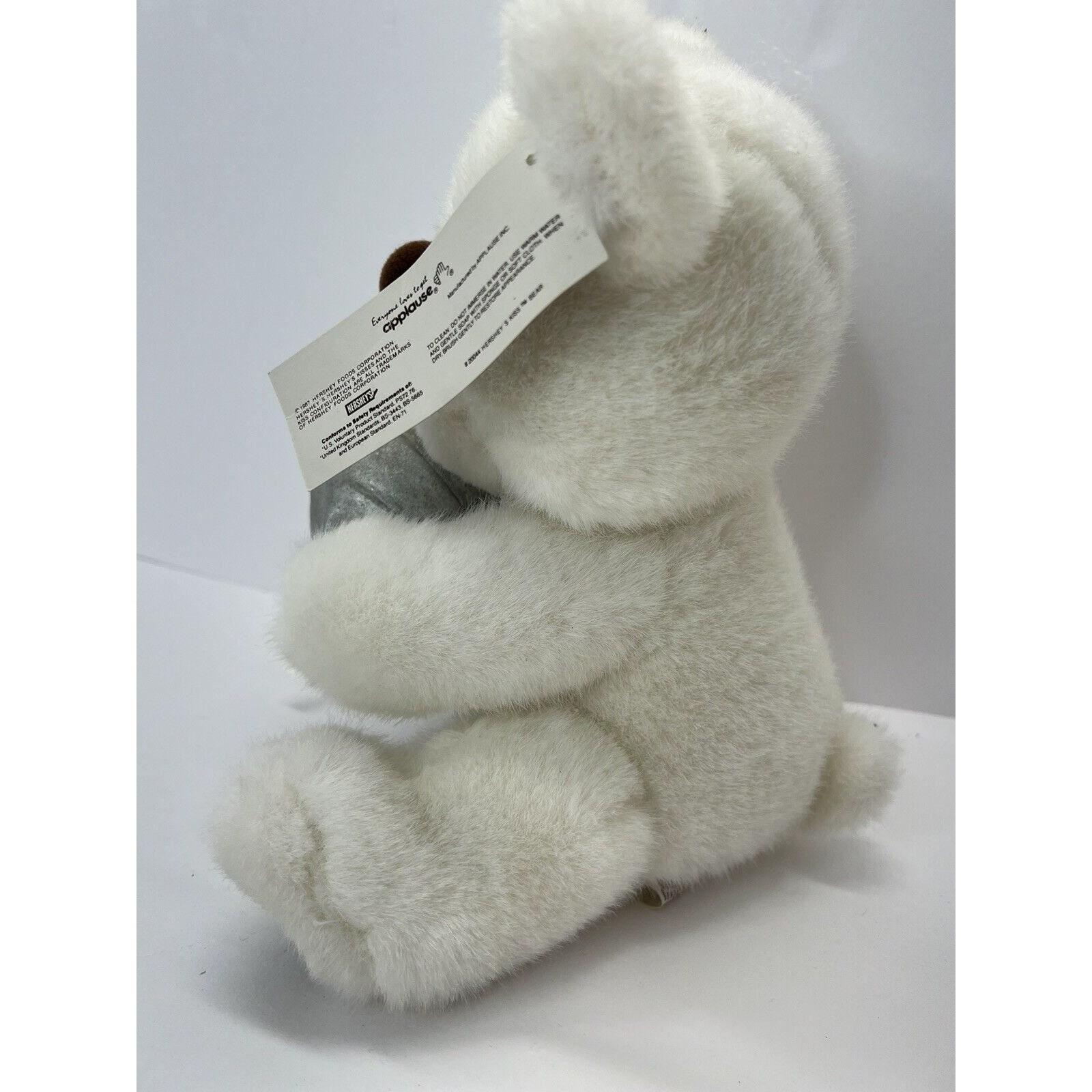 Vintage Applause 1987 Hershey Kiss White Teddy Bear 10