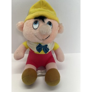 Vintage Disney Pinocchio 7&quot; Small Plush Stuffed Toy Canasa Trading 1980&#39;s