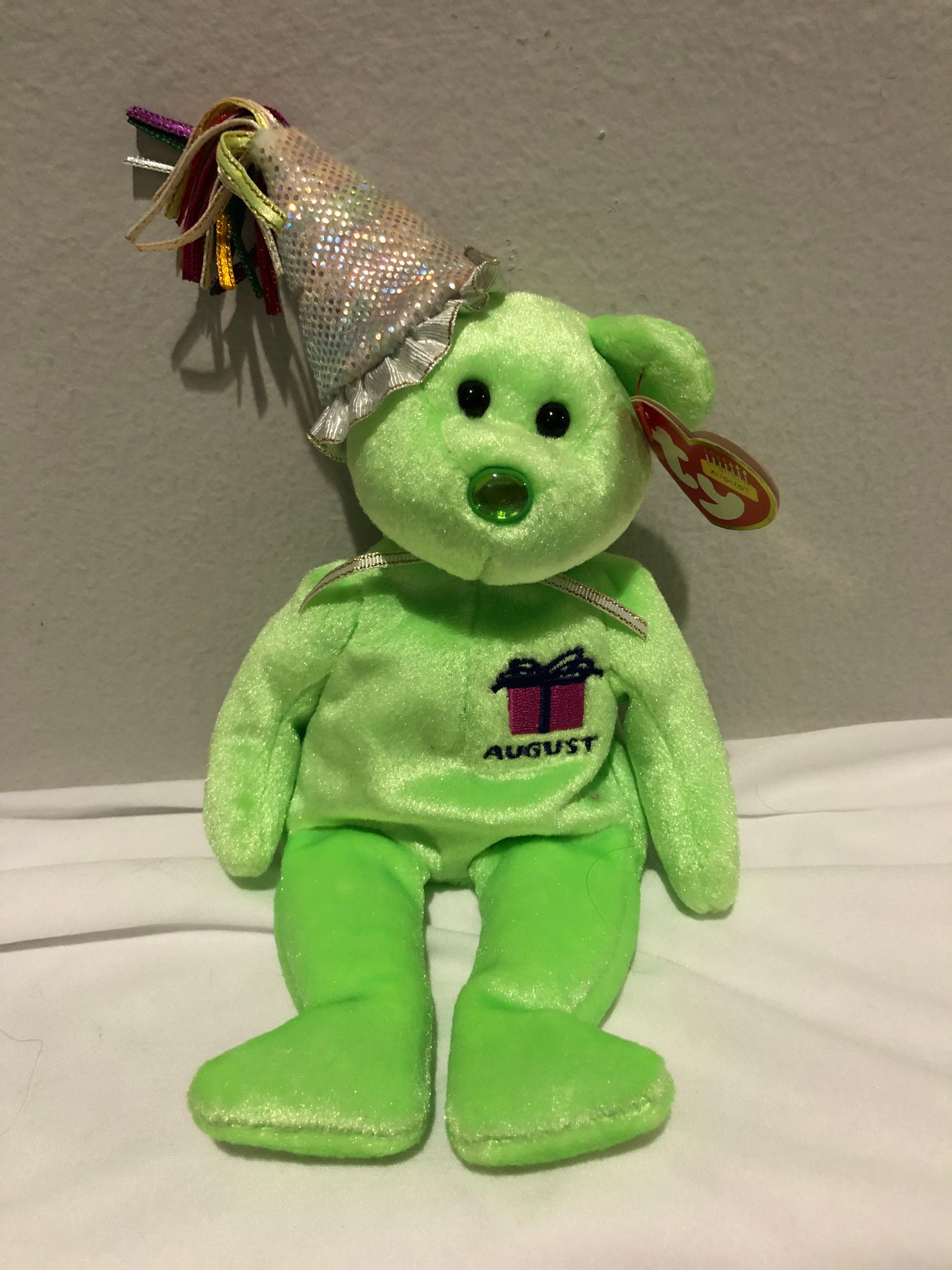 Ty Beanie Babies Choice of Birthday Bears with Party Hats. Etsy