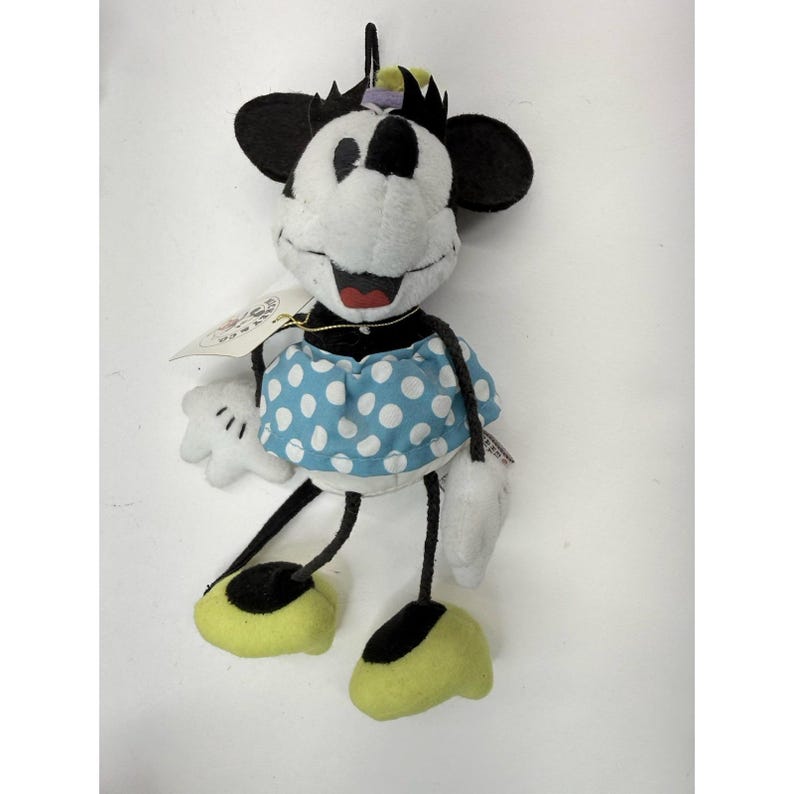 Vintage Gund Mickey and Minnie Mouse Plush Animals with String Arms & Legs Bild 2