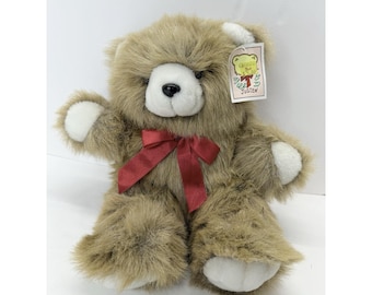 Vintage Fluffy Surprise Yellow Bear Toy: Vivid Imaginations, 1998