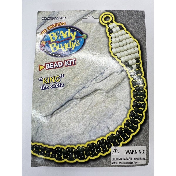 Vintage 1998 Beady Buddy’s King The Cobra Bead Craft Kit Sealed Tons Of Fun