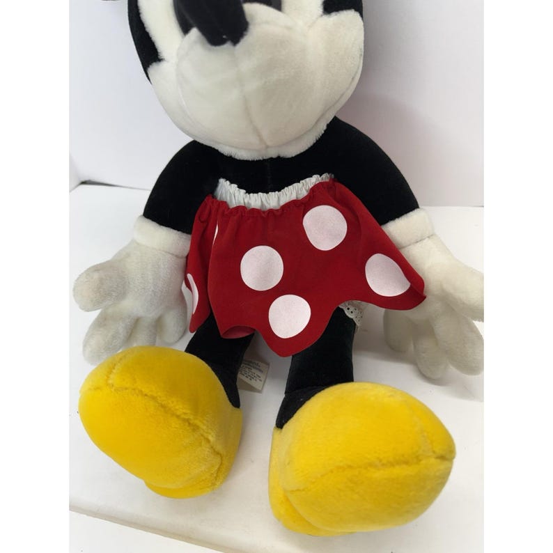Vintage Disney Parks 20” Plush Minnie Mouse In Red Polka Dot Dress & Flower Hat image 11