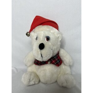 Vintage Blizzard The Bear 1980&#39;s Applause Christmas Teddy Bear Plush 10&quot; Tall