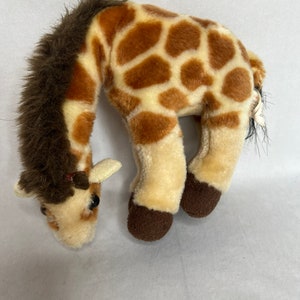Plush Vintage Giraffe 6” Stuffed Animal Toy K&M International Rare 2003