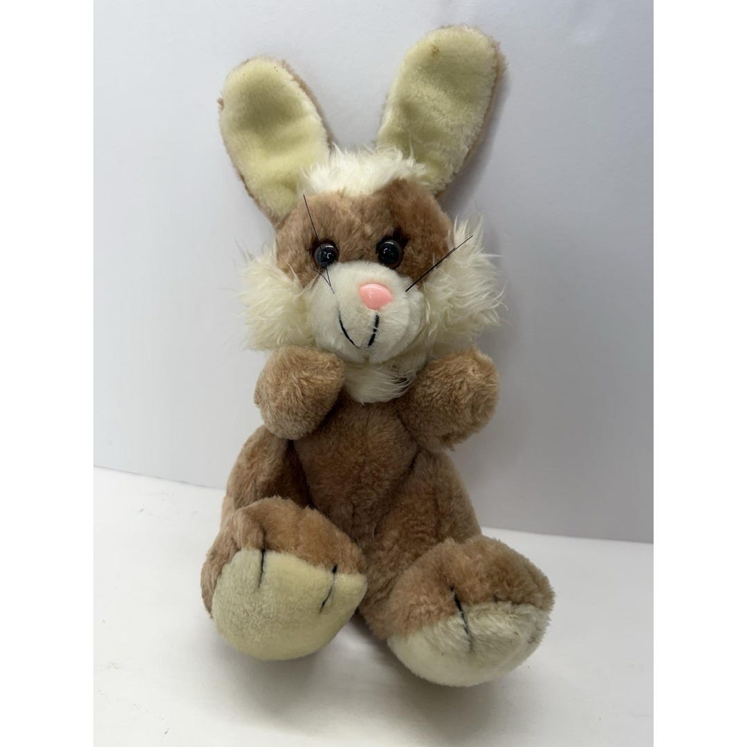 Vintage 1980 Wallace Berrie & Co Bunny Plush #512 Brown Bunny With