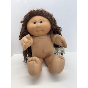 Cabbage Patch Kids Doll Brown Eyes Brown Hair Vintage KC Factory Signed 1982