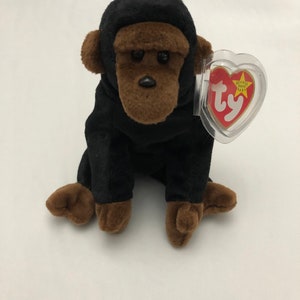 Ty Beanie Babies Choice Of Monkey and Sloth Gizmo, Bananas, Schweetheart, Congo, Bongo, Bonsai, Slowpoke, Virunga image 5