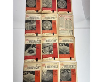 12 Issues 1958 The Workbasket Home Arts Magazines Lot Needlecraft Knitting