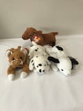 Ty Beanie Babies Choice Of Dogs and Cats Spot, Weenie, Sparky, Nip