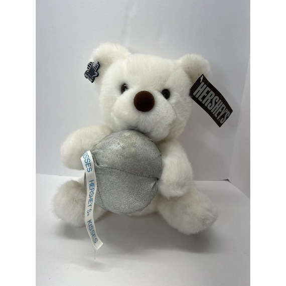 ぬいぐるみ 1987 HERSHEY'S Teddy bear Plush Vintage Applause 1987 Hershey Kiss White Teddy Bear 10