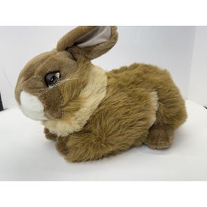 Fiesta 10” Natural Lay Down Bunny Rabbit Plush Laydown Vintage Stuffed Animal
