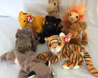 Ty Beanie Babies Choice Of Wild Animals Group 3