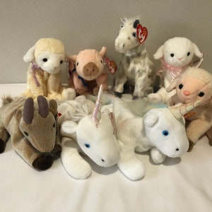 TY Beanie Babies Choice Of Farm Animal or Unicorn image 1