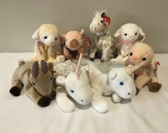 TY Beanie Babies Choice Of Farm Animal or Unicorn