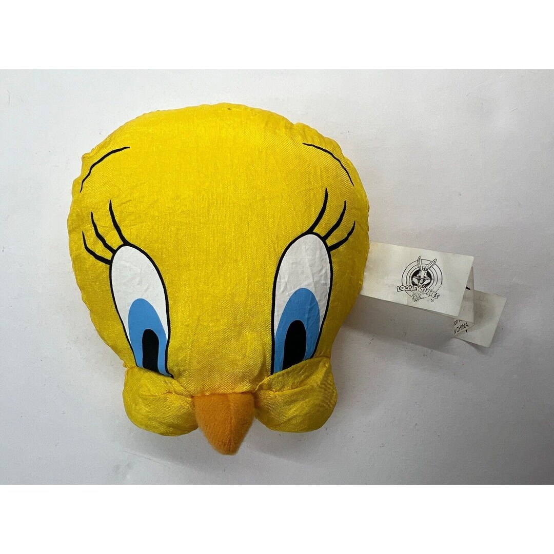 Tweety Bird Face Nylon Bean Bag Plush Warner Bros Looney Tunes