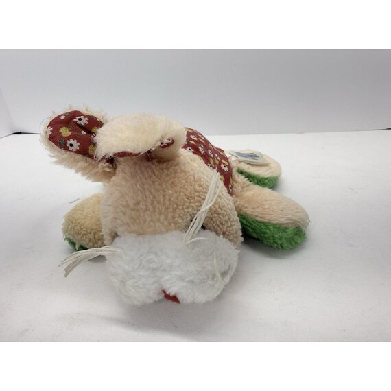 Vintage 1980 Amtoy Flip Flop Rabbit and Turtle Plush Stuffed