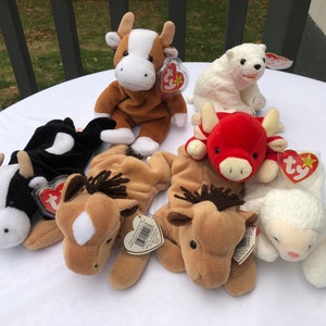 TY Beanie Babies choice of farm animal and more