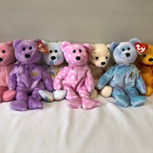 Ty Beanie Babies Choice of Bear Group 3, Cheery, Sakura, Yours Truly, Fizz, Popcorn, Issy, Poopsie