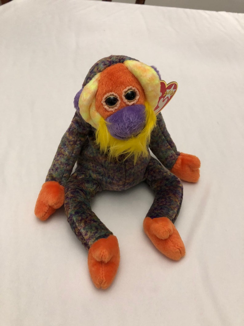 Ty Beanie Babies Choice Of Monkey and Sloth Gizmo, Bananas, Schweetheart, Congo, Bongo, Bonsai, Slowpoke, Virunga image 3