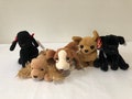 Ty Beanie Babies Choice of Dog Gigi Poodle, Spunky, Tracker, Tiny, and Luke