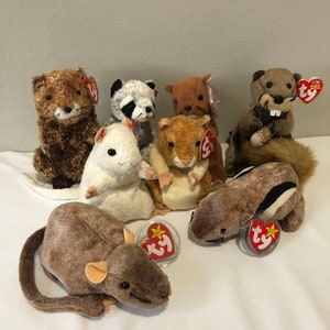 TY Beanie Babies Choice of Woodland Rodents