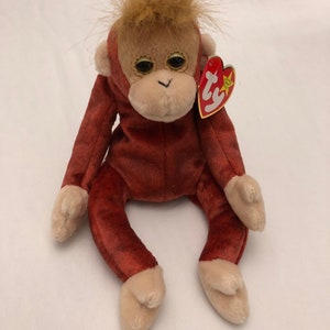 Ty Beanie Babies Choice Of Monkey and Sloth Gizmo, Bananas, Schweetheart, Congo, Bongo, Bonsai, Slowpoke, Virunga image 4