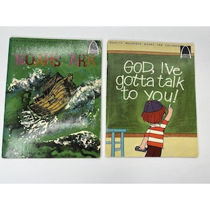 Vintage Lot of 2 Arch Religious Books Kids Christian Bible Stories Noah’s Ark