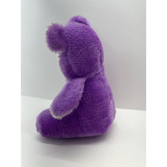 値下げbearlythere, inc made in U.S.A ANNIE Vintage Acme 1985 Purple Bear Plush Stuffed Animal Carnival