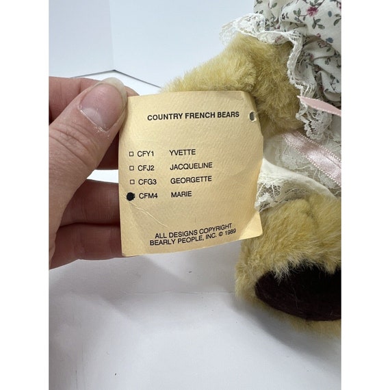 1989 Bearly People Country French Marie Stuffed Teddy Bear Vintage