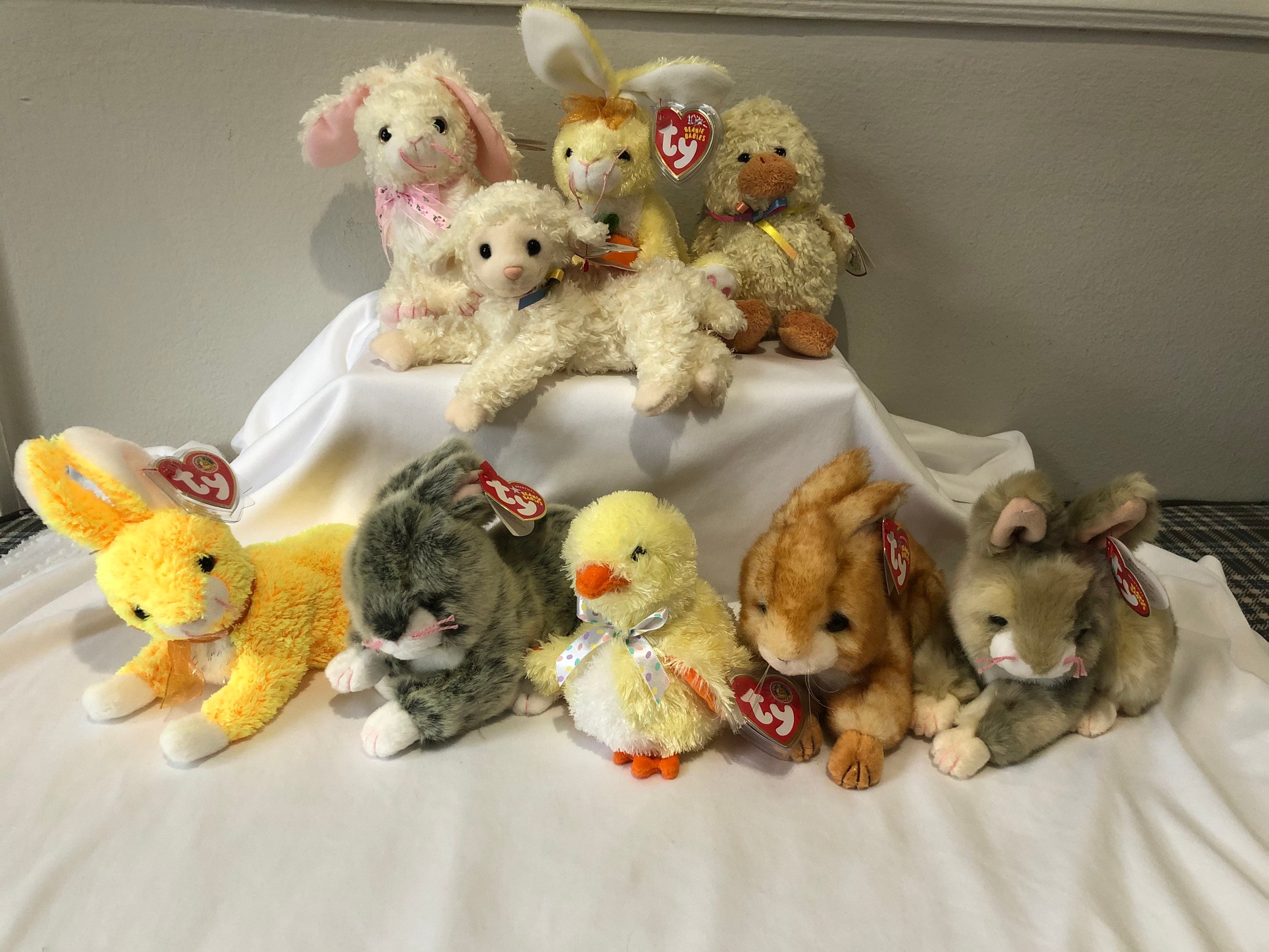 Ty Beanie Babies Choice of Bunnies Chicks and Lamb Etsy